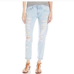 FLASH SALE!! AG Light Wash Distressed The Nikki Crop Jeans